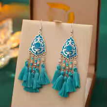 Handmade Long Vintage Earrings