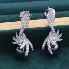 Black Pearl Silver Color Jewelry Sets