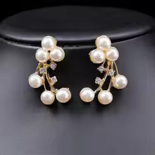 Pearl Wedding Necklace Earring